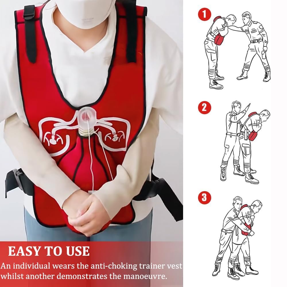 WYWY Chaleco de Entrenamiento antiasfixia Heimlich| Dispositivo para Practicar la Maniobra de Heimlich con Palmadas en la Espalda para Estudiantes de Enfermería
