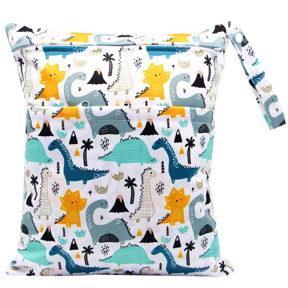 Bolsa Pañales Bebe, Reutilizable Wetbag, Impermeable Lavable con 2 Cremallera para Mamá de Bebé, Transpirable Organizador de Maquillaje de Colgar, Viajes, Playa, Piscina, Gym