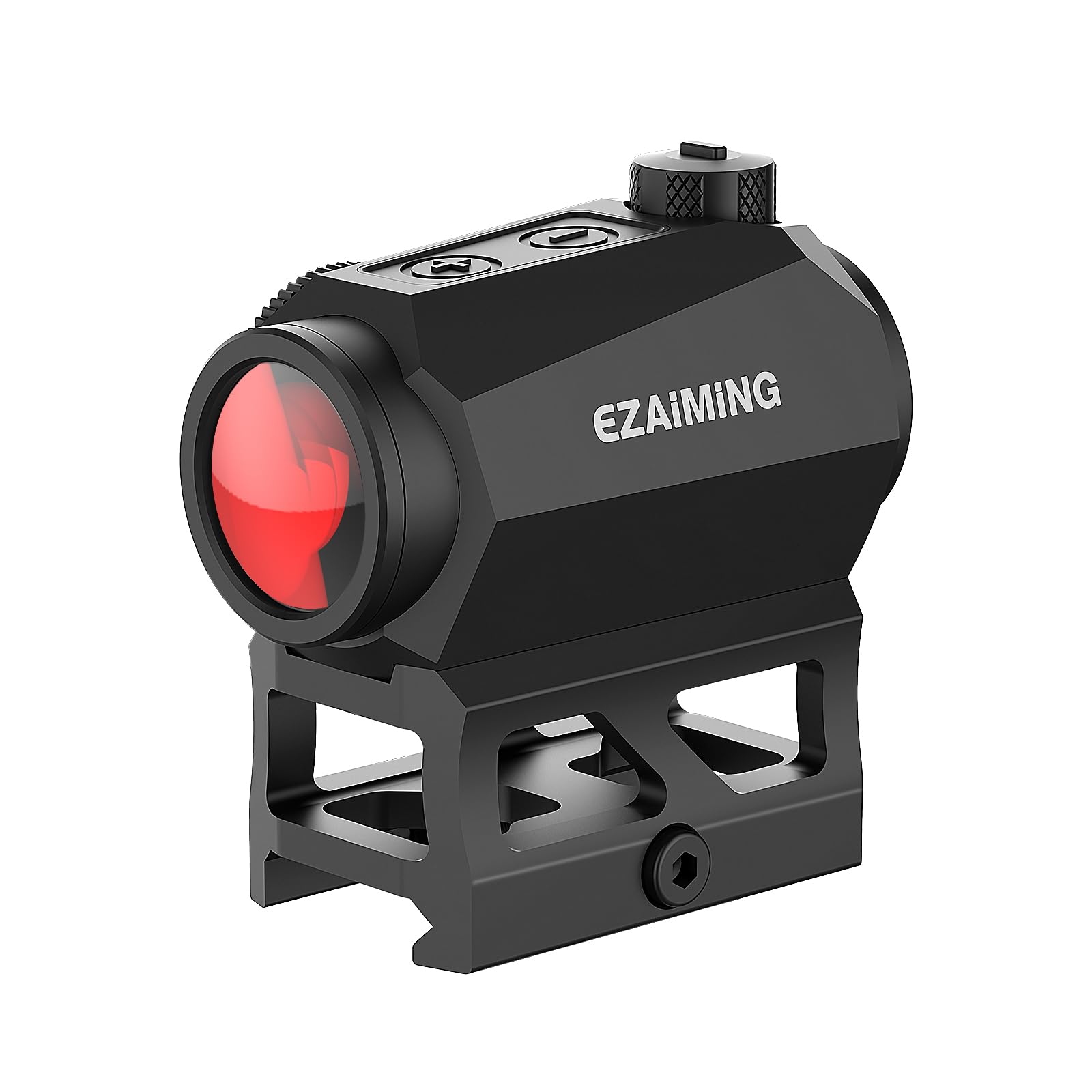 EZAIMING 1 MOA Shake Awake Red Dot Sight 1x20mm Gun Sight IPX7 Waterproof/Shockproof/Fogproof Rifle Scope with Absolute Co-Witness Riser Mount