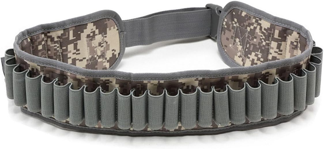 UNISTRENGH Hunting Bullet Holders Waist Bags Outdoors Bandolier Ammo Pouch Shotgun Adjustable Shotshell Holder Cartridge Belt