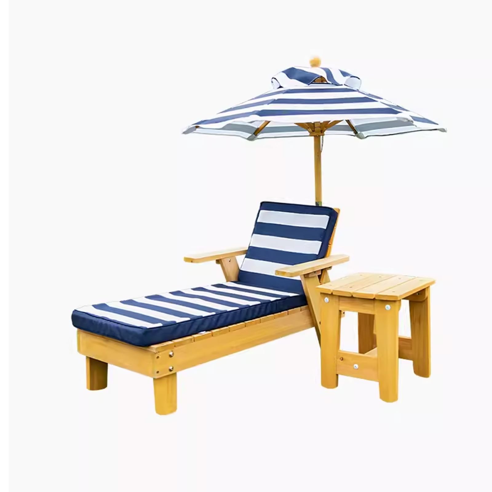 Pequeño Silla Playa con Parasol y Mesa de Centro, Soporte de Carga Estable, Esponja de Alta Densidad, Tumbona Playa, para al Aire Libre, Playa, Piscina (Color : Blue 2)