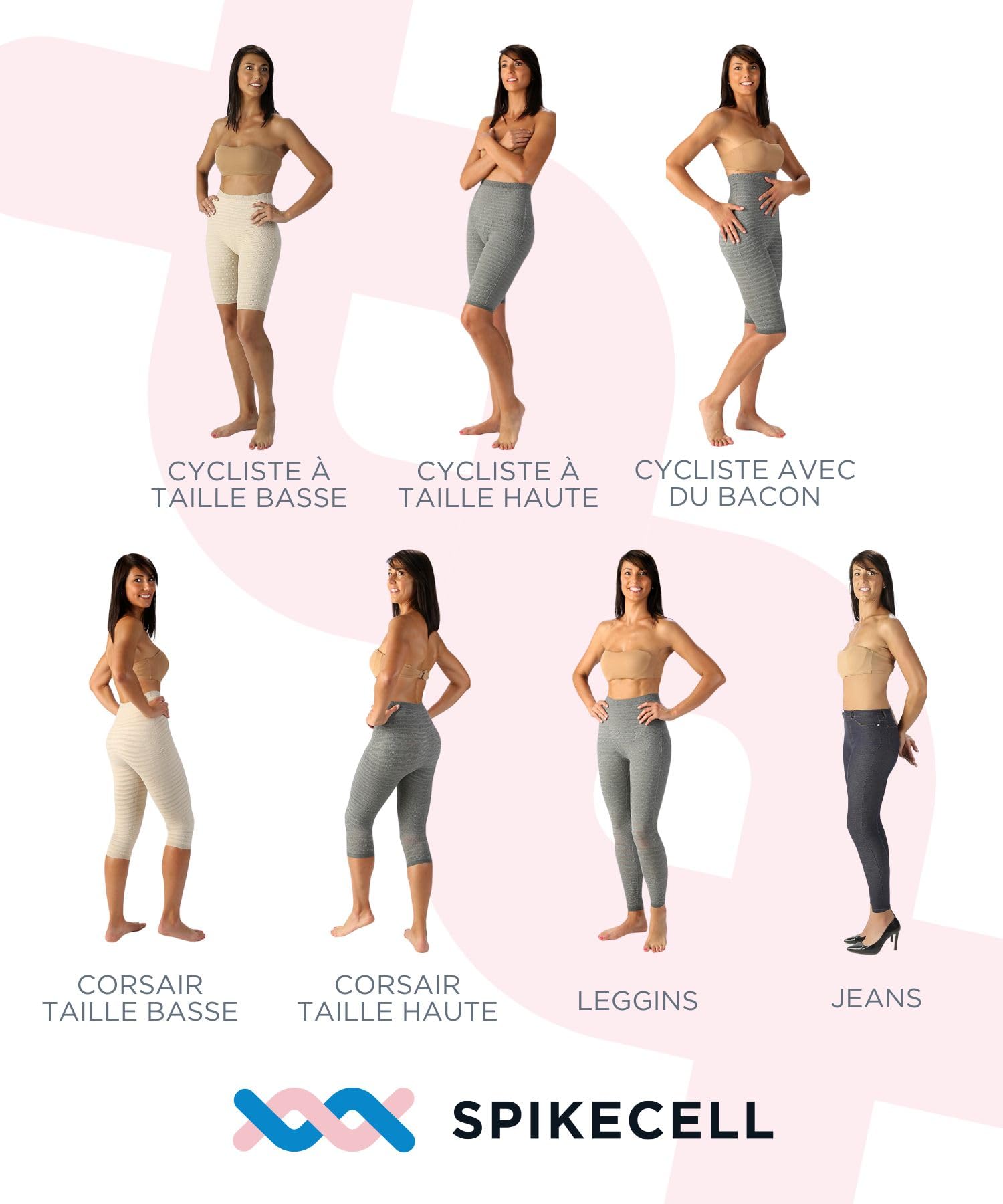 SPIKECELL Legging Anti Cellulite Femme èlectromagnétothérapie - Drainage Lymphatique Jambes, Réactive la Microcirculation, Dispositif Médical Déductible - Made in Italy