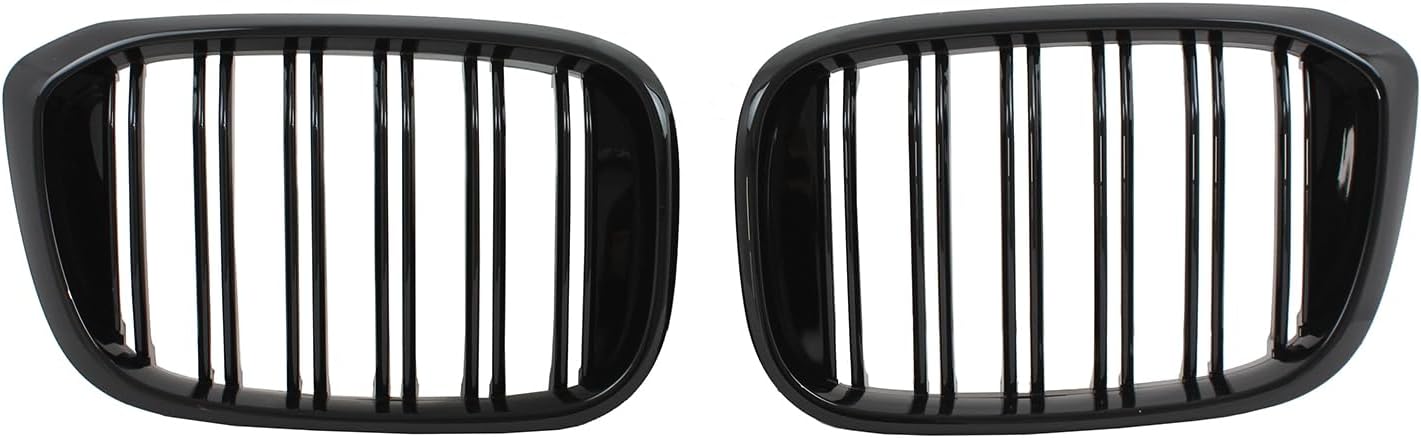 G01 Front Grille Black Kidney Grille Compatible with 2018-2021 BMW X3 Front Grille MP Style High-Gloss Black Grille