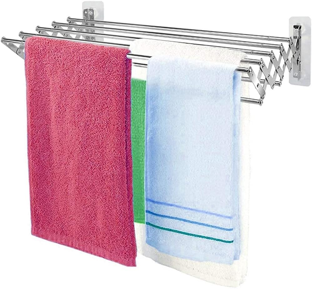 This Clothes Airer Airer Laundry Racks for Drying Clothes Wall Mounted Space Saver Space-Saving Foldable Great Room, Bathroom, Utility Area Indoor/Outdoor Rack Clotheshorse