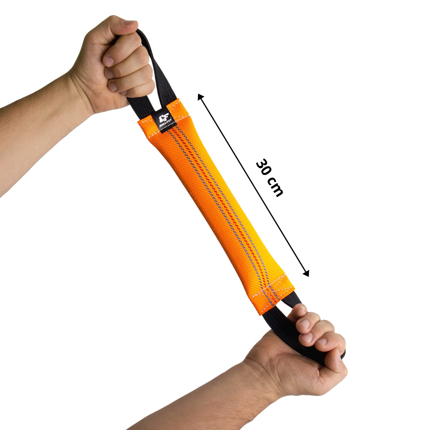 Bull Fit bungee Szarpak dla psa 30 cm, z dwiema rączkami - Bardzo wytrzymała zabawka dla psów do treningu obronnego i kynologii sportowej - Mocny Szarpak wąż strażacki, Aport Dummy pływający