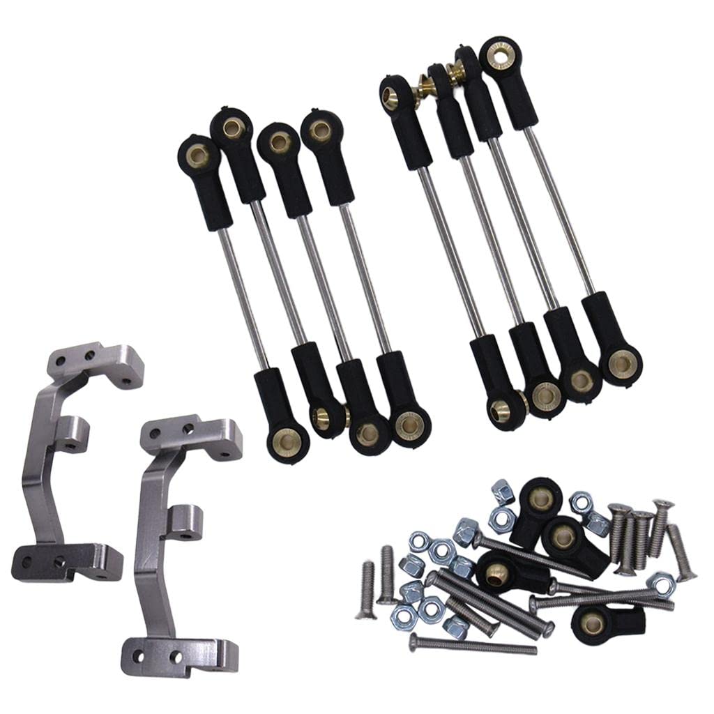 8 Pièces Tige Servo RC Ensemble Liaison Métallique Tige Extrémité Bielle Installation Rapide Convient pour Usage Modélisme Auto Pièces Accessoires, Paquet B