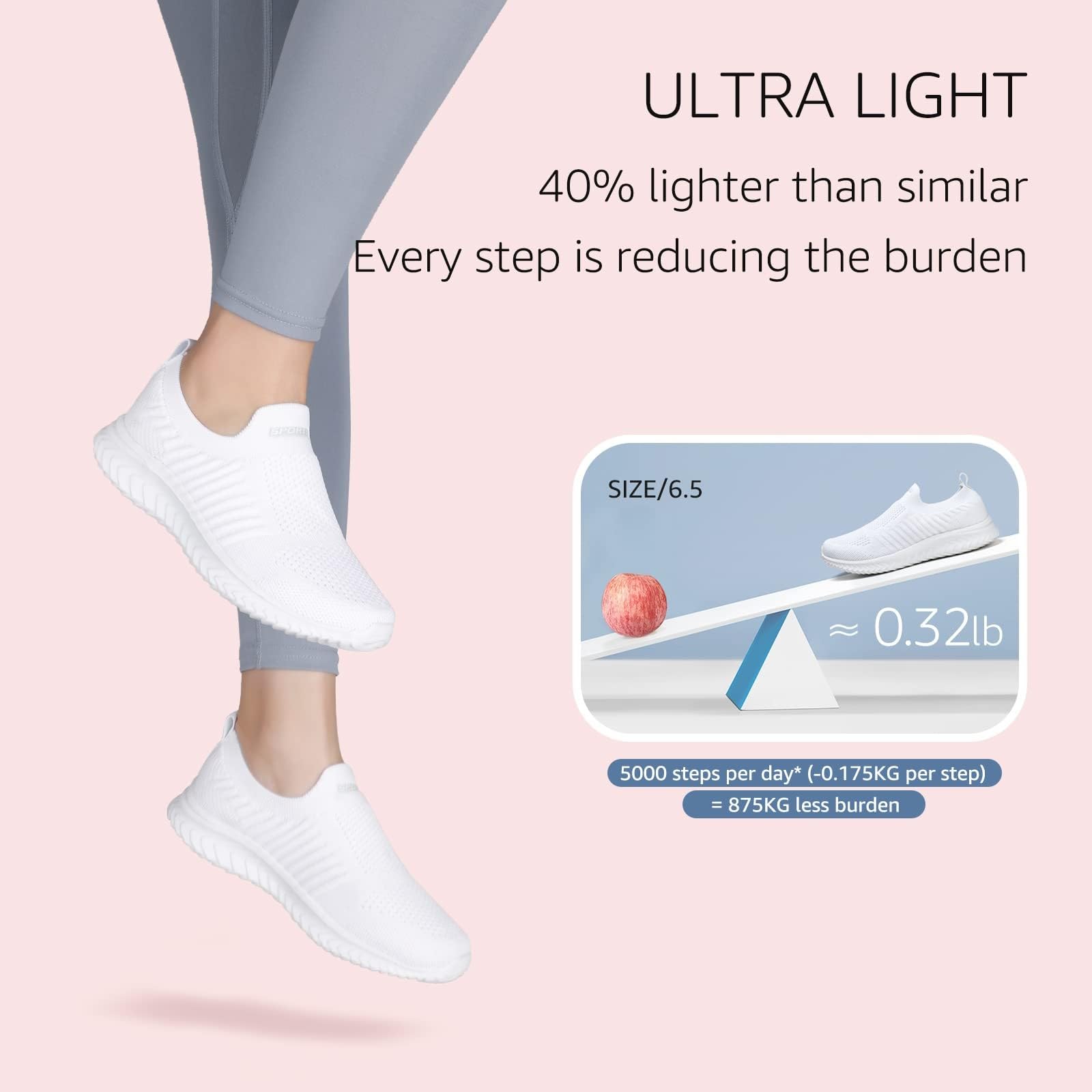 Scarpe da ginnastica leggere, da uomo, estive, traspiranti, per il tempo libero, in rete, da tennis, fitness, jogging, senza lacci, da allenamento, da corsa, da corsa