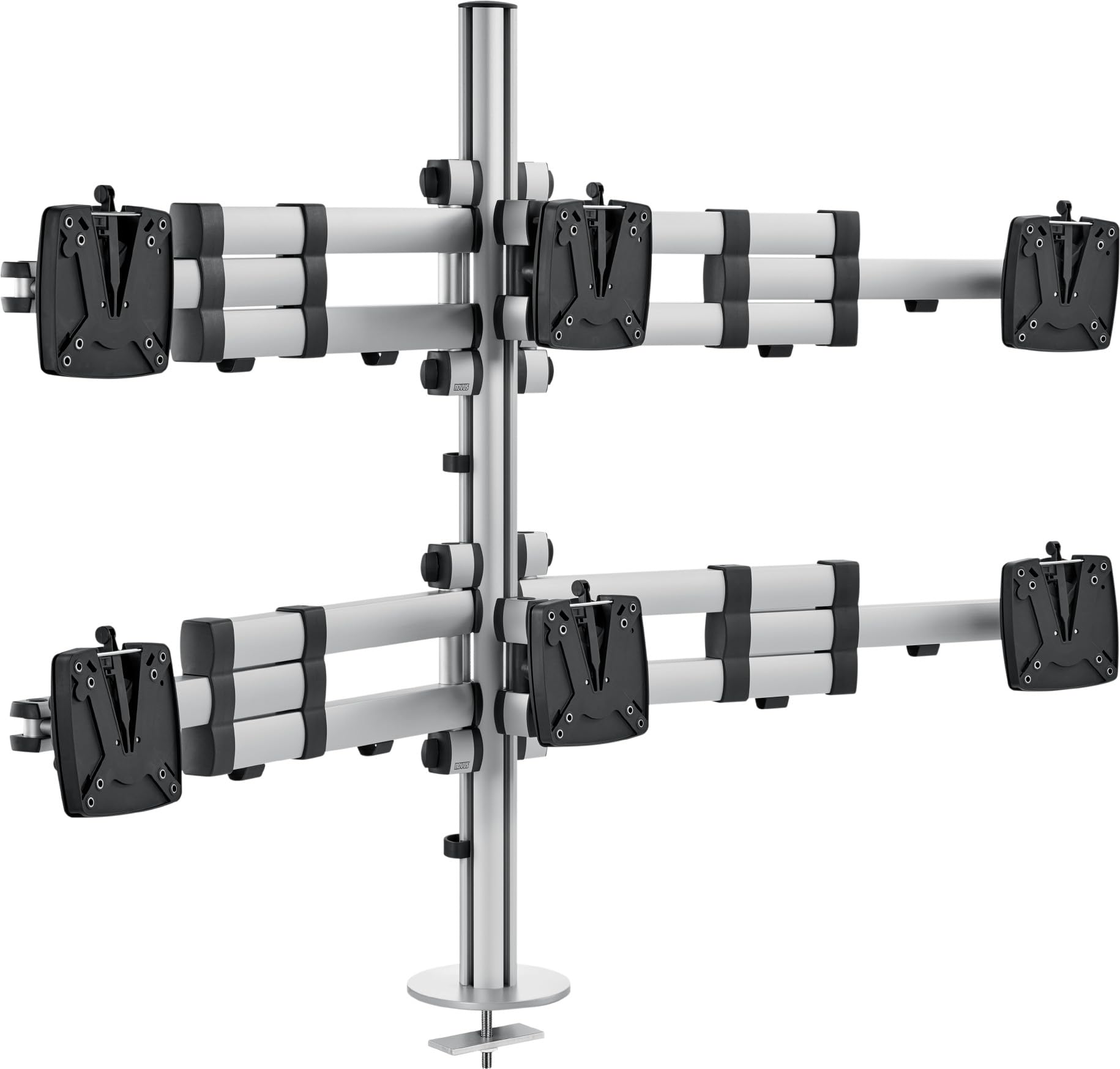 Novus TSS Sextett Telescope Monitor Arm Easily Align 6 Monitors Improves Comfort with Ergonomic Adjustments Space-Saving Arm Design