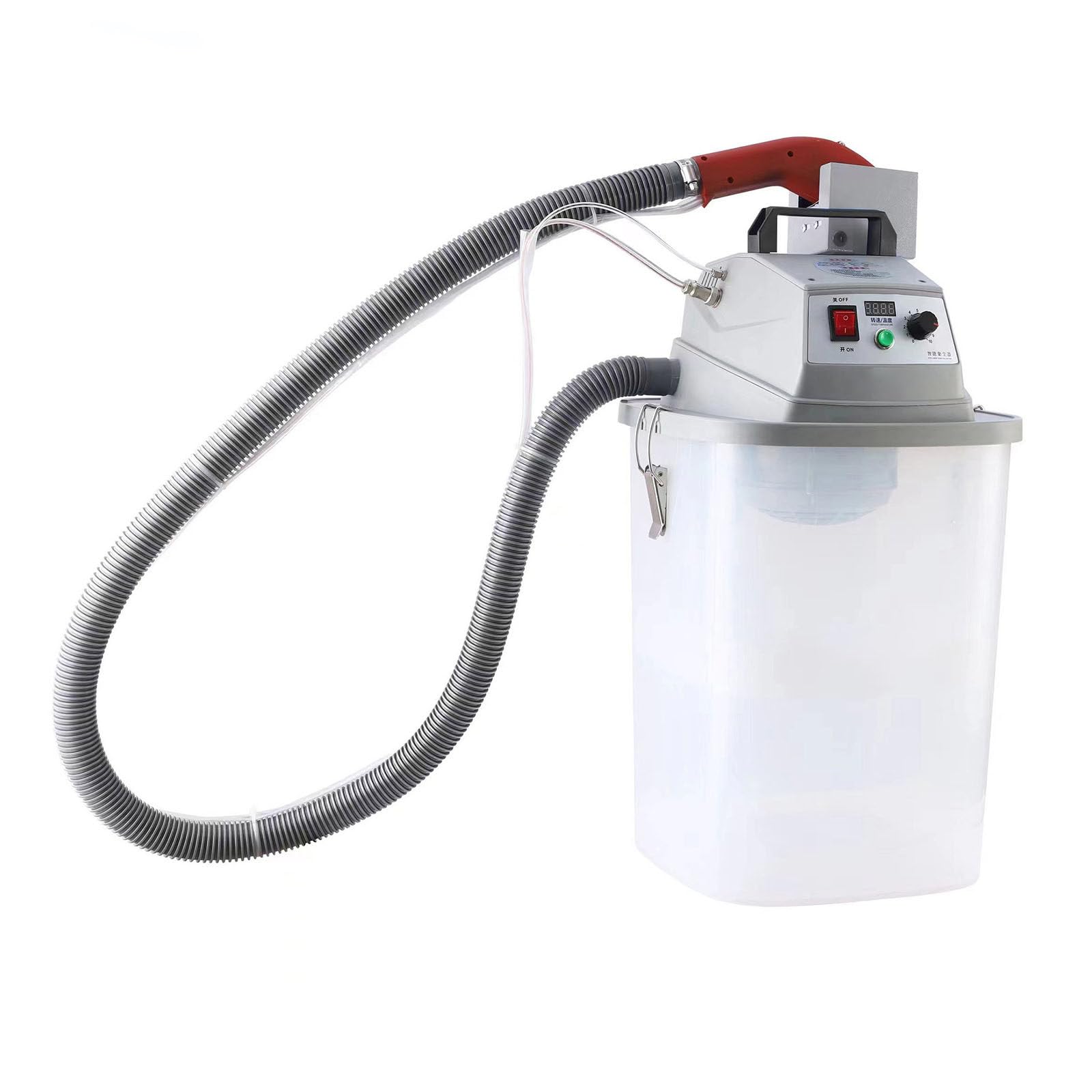 ALSUP Electric Brushless Thread Trimmer, 450W Industrial Thread Cutting Machine with 30L Storage Bucket, 28000RPM Stepless Speed, Thread Suction & Cut for Garment Factory Sewing Workshop