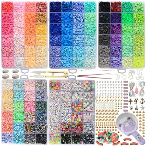 Civilipi 6mm Handmade Polymer Clay Beads Clay Loose Spacer Beads Jewelry Making Necklace Bracelet Finding (96color) Cover