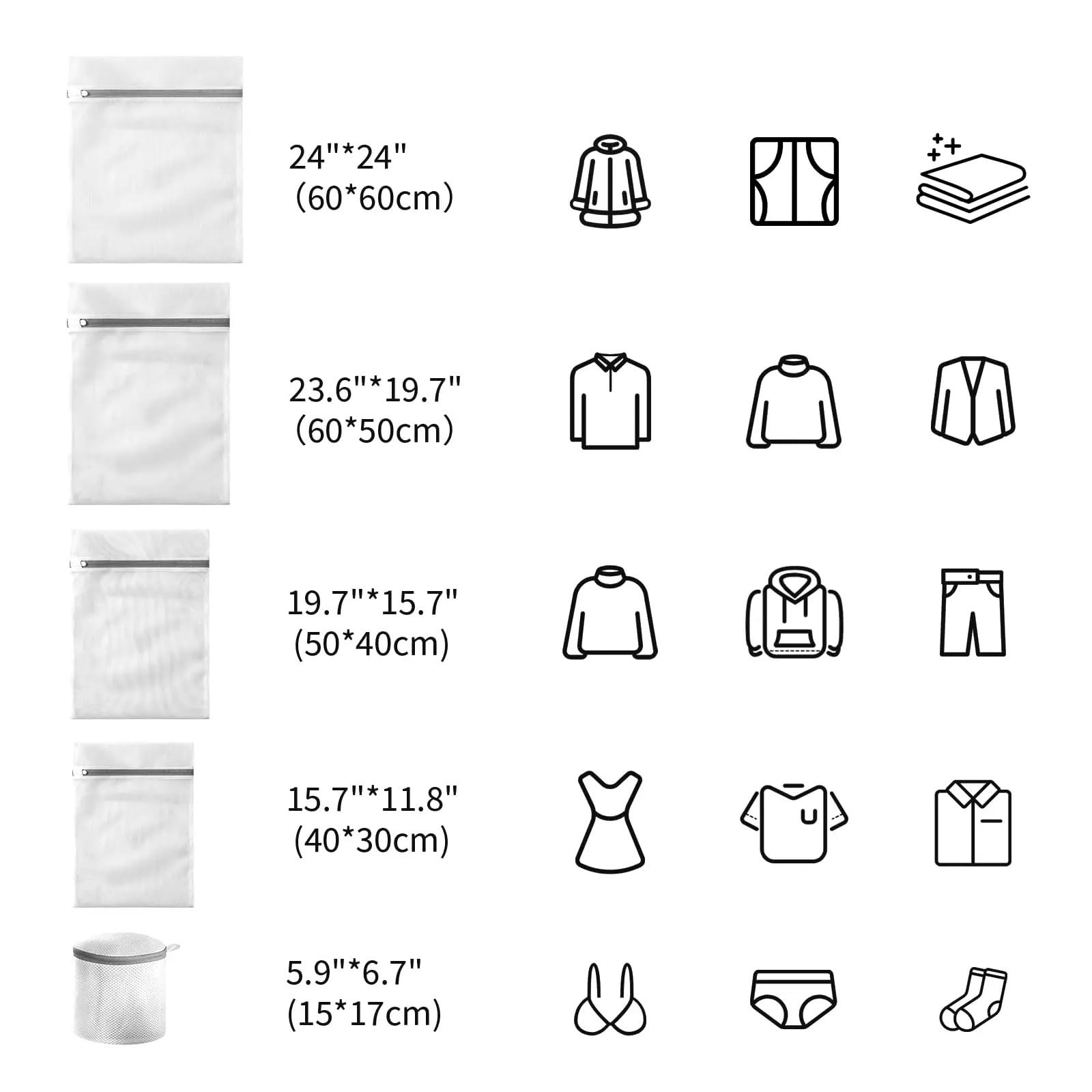 Sacs à linge en filet for lingerie délicate, idéaux for le lavage machine : chaussettes, soutiens-gorge, masques, sous-vêtements… pour Vêtements Délicats(10 Pack(Family Size))