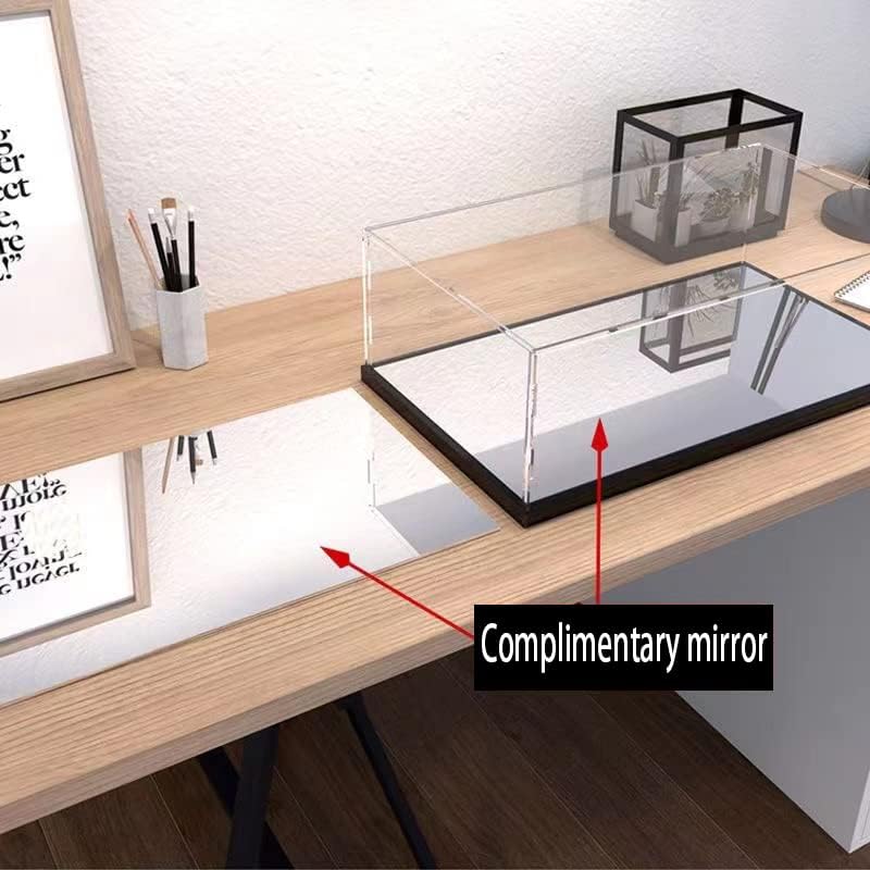 Miniatura 4 de Exquisita caja de exhibición de espejo, caja de almacenamiento de juguetes de acrílico, caja transparente de modelo de personaje, caja de exposición