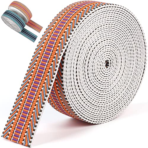 Pecmer Nylon Webbing 1.5 Inch -6 Yards Jacquard Cotton Webbing -Straps Seat Belt Ribbon Polyester Webbing For Crafts Pet Collars Leash Backpack Strap Belt -38Mm 1 1/2 Inch #TOP4