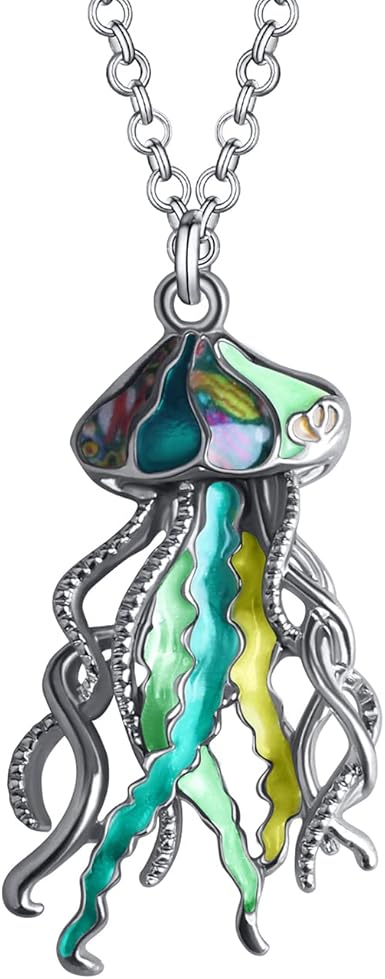 POPLYKE Sterling zilver Ocean Animal Killerwal Hanger Ketting voor Vrouwen Mannen Verjaardag Sieraden Geschenken, Hars, Geen edelsteen