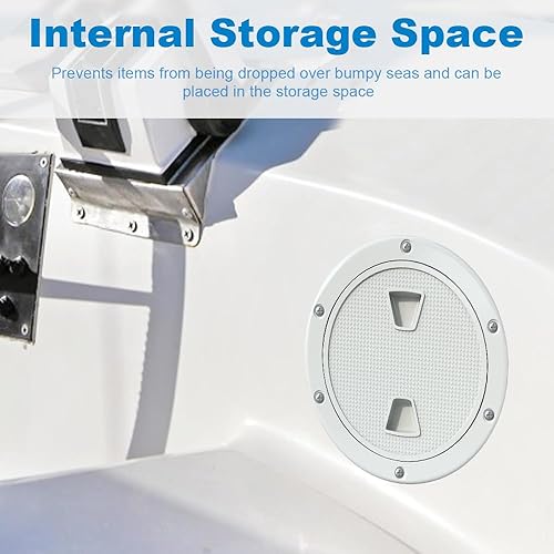 Miniatura 5 de Escotilla de barco de 4, 6 y 8 pulgadas, placas de cubierta para barcos, escotilla de inspección redonda antideslizante, cubierta desmontable,