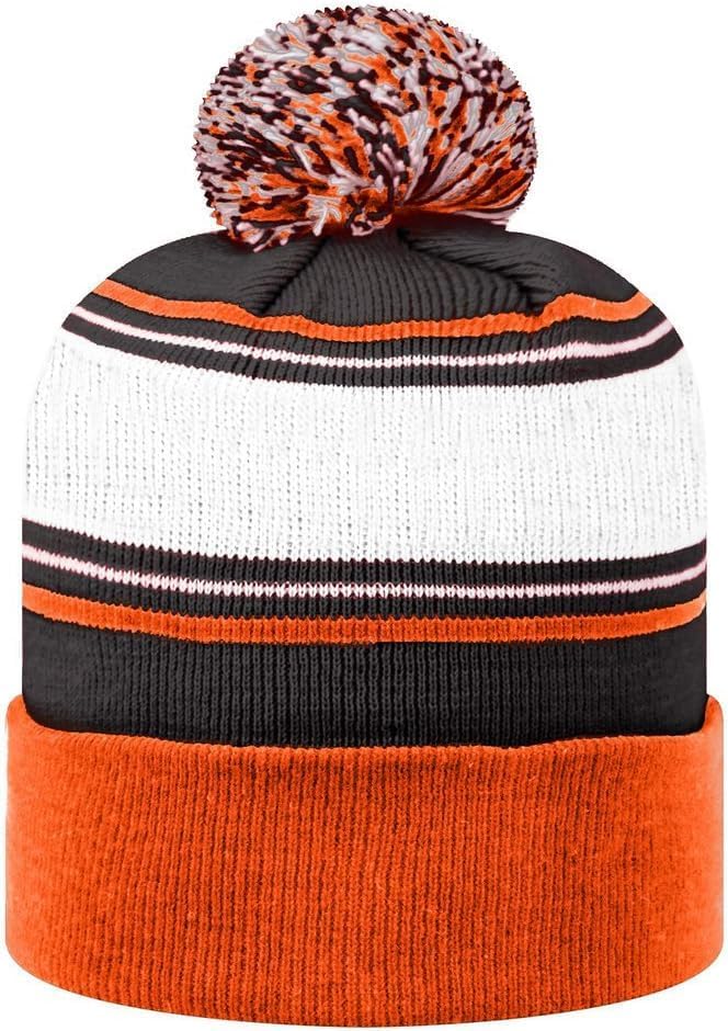 Collegiate Cuffed Knit Pom Winter Beanies