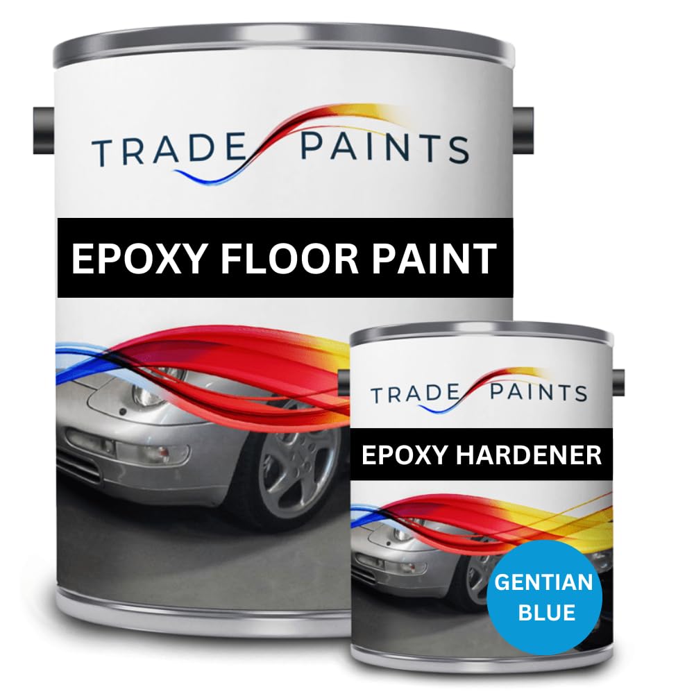 2 Pack Epoxy Garage Floor Paint - 5 Litres (Gentian Blue BS18E53)