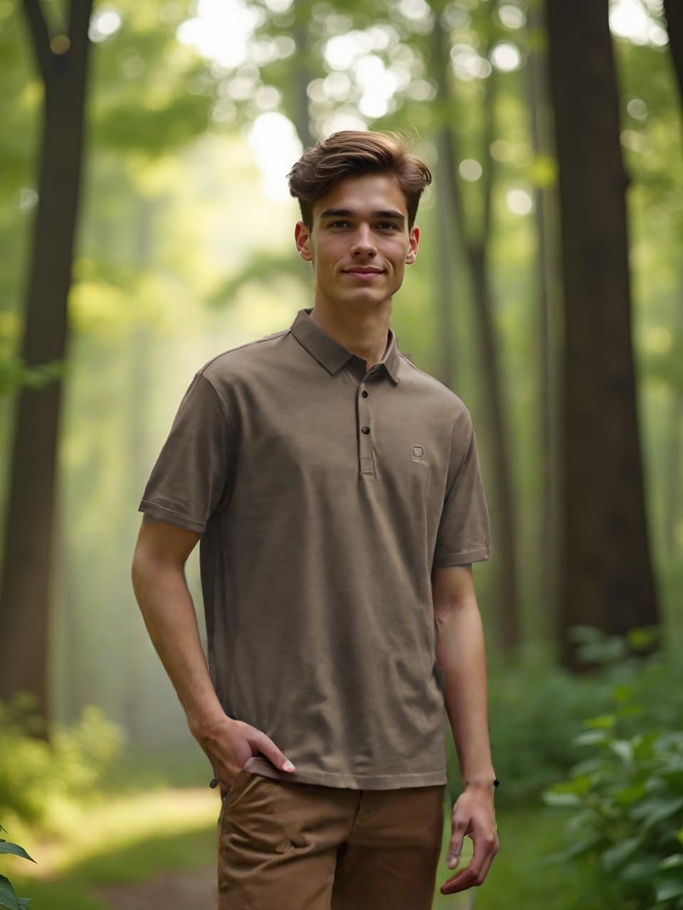 Dare & Rise Coffee Brown Unisex Stitch Less Polo Premium,Ultra Soft Comfort