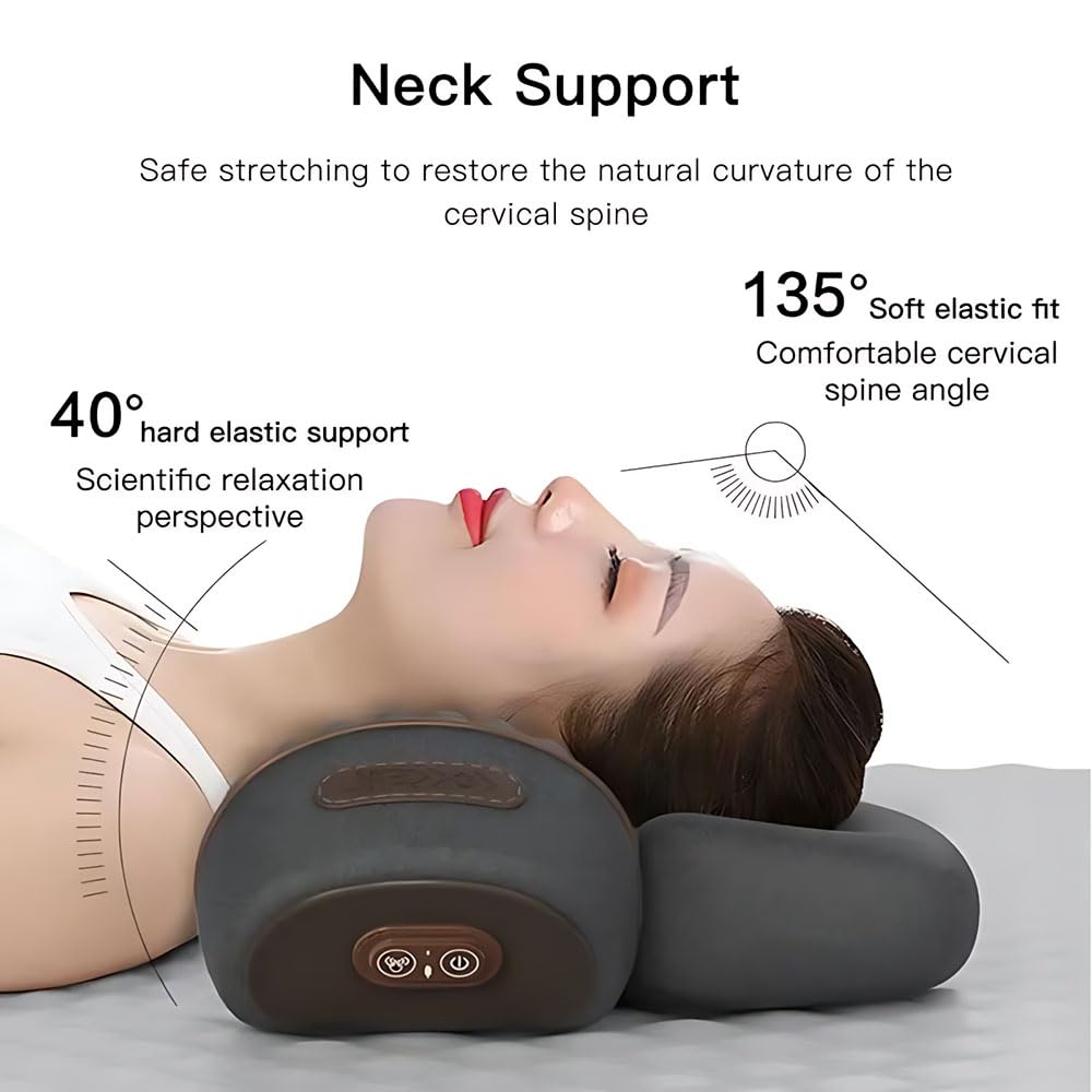 Callixe Thera Pillow Massage Neck Hump 3-in-1 Comfort Support for Neck Shoulder Upper Back, Portable Relaxation for Home Office Travel — view 4