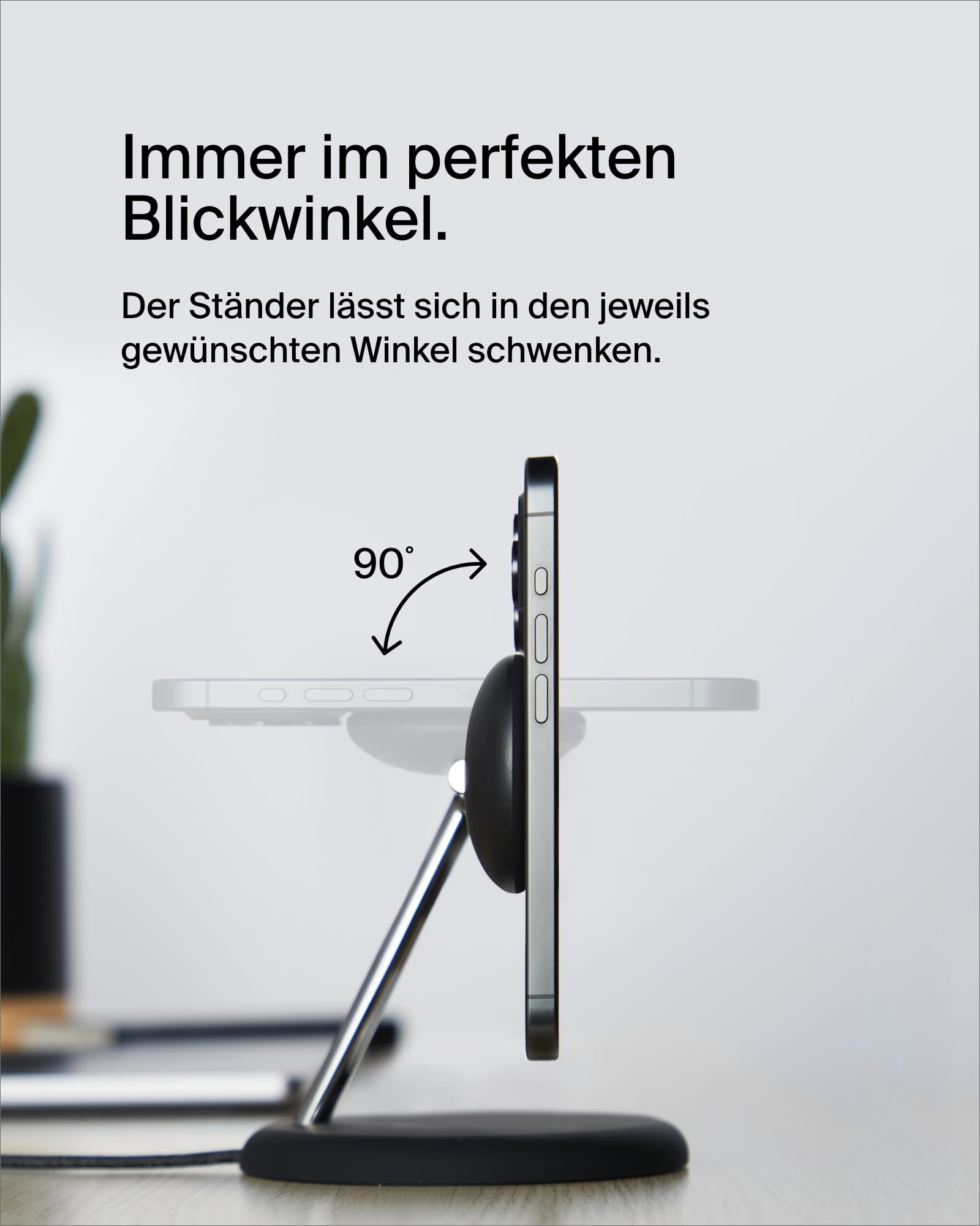Belkin BoostCharge Pro Kabellose 3-in-1-Ladestation mit Qi2, 15W, MagSafe Kompatibel, Ladegerät Induktive für iPhone 17, Air, 16, 15, Pixelsnap, AirPods, Apple Watch, inkl. Netzteil – Schwarz