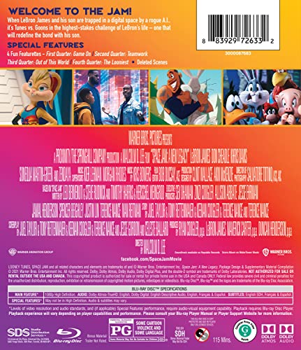 Space Jam A New Legacy Blu-ray USA version original con LeBron James 4