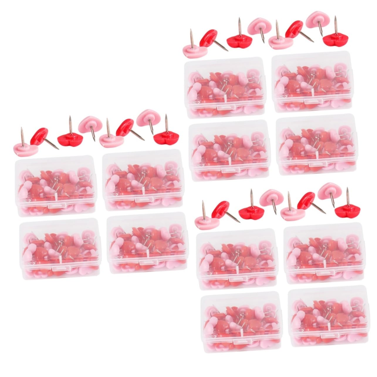 VILLCASE Chinchetas Decorativas Forma De Corazón De Pushpins Coloridos para Tableros Pizarras y Proyectos De Manualidades Accesorios para Hogar y Oficina