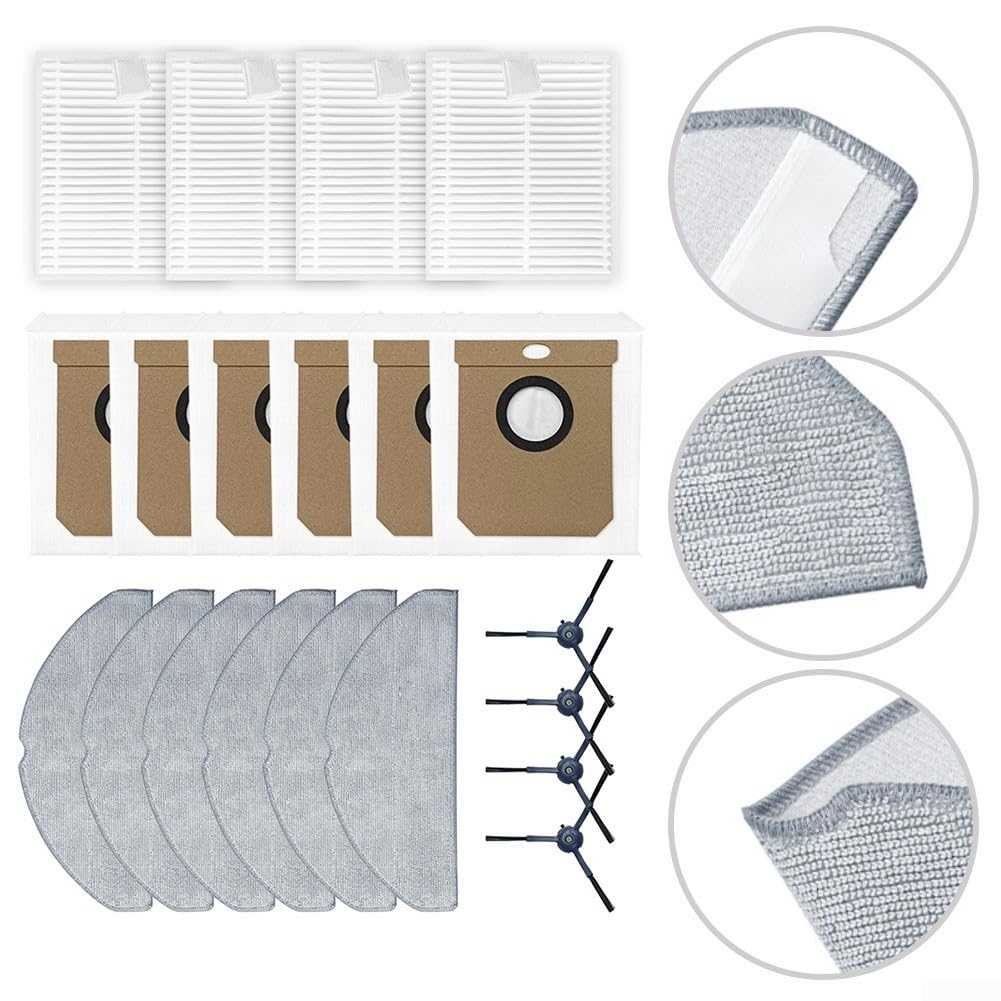 Kit De Repuestos Para Cecotec Conga 8490 Ultimate Ultra Power - Incluye Filtros, Paños De Fregona, Bolsas De Polvo Y Cepillos Laterales