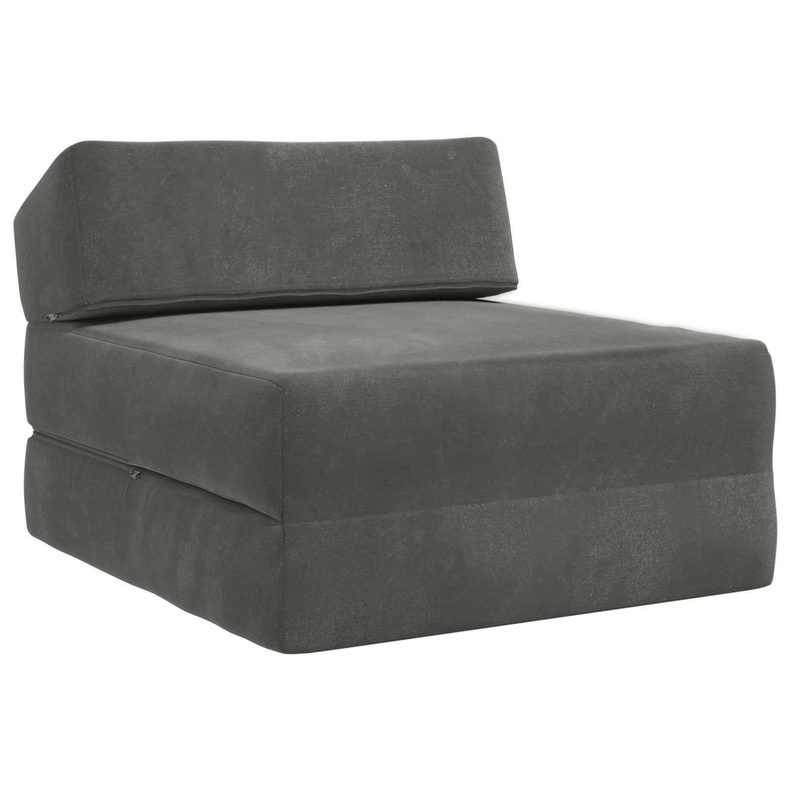 vidaXL Divano Letto Pieghevole Grigio Scuro 60x70x41 cm Tessuto Compatto
