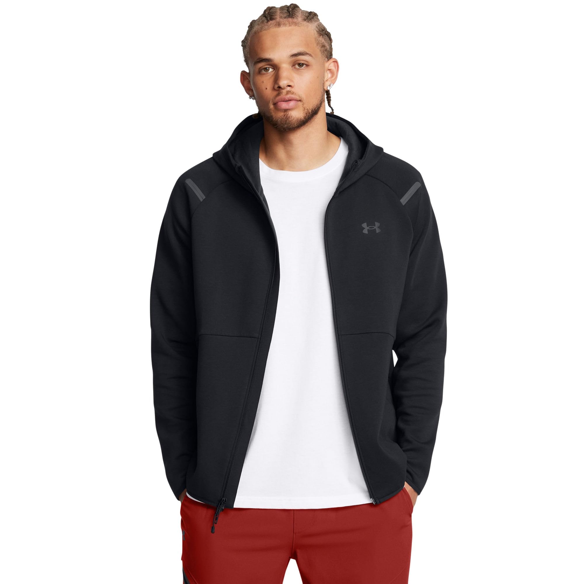 Under Armour Mens Unstoppable Fleece Full Zip Top Black L