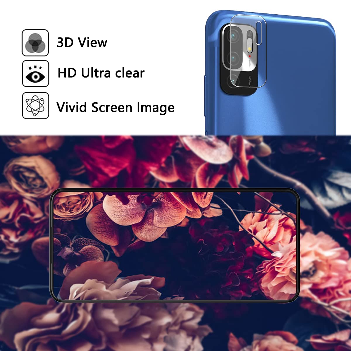 Moex 2 Pezzi Vetro Temperato 9H Per Xiaomi Redmi Note 10 5G / Poco M3 Pro - Cristallo Trasparente