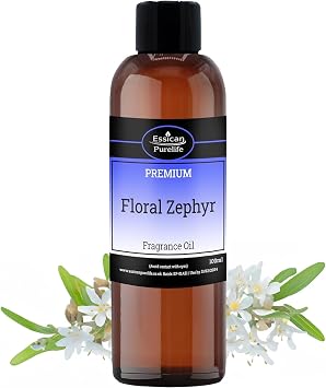 Floral Zephyr Fragrance Oils for Diffuser 100ml, Perfect for Candle Making, Soaps, Bath Bombs, Slime, Wax Melts, Home Fragrance and Oil for Oil Burners - Aroma Oil for Hair & Skin Care UK Made