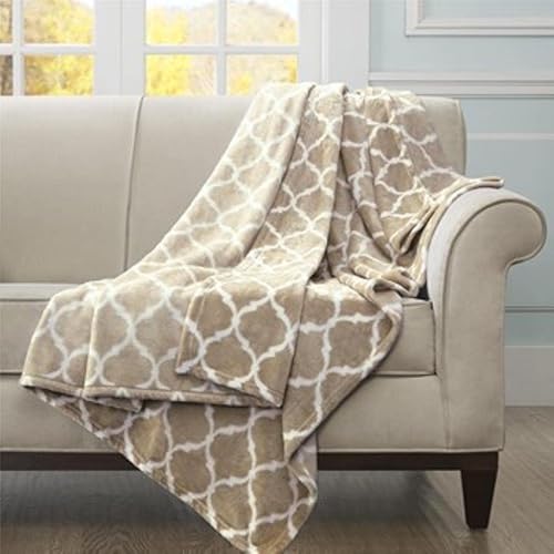 Miniatura 10 de Madison Park Ogee - Manta ligera de alta calidad con diseño de microluz, de gran tamaño, ultra suave, acogedora sala de estar, sofá, cama, 60 x 70