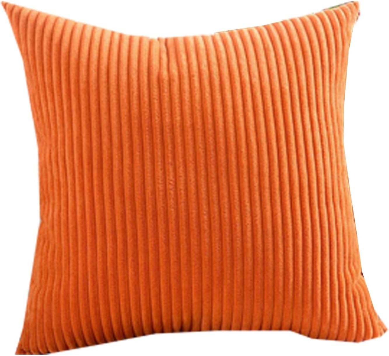 TNBCCXN Cushion, Cushion Cover,Pillow Cover,Corduroy Pillowcase with Zipper,Ultra-Soft Striped(45 * 45cm)