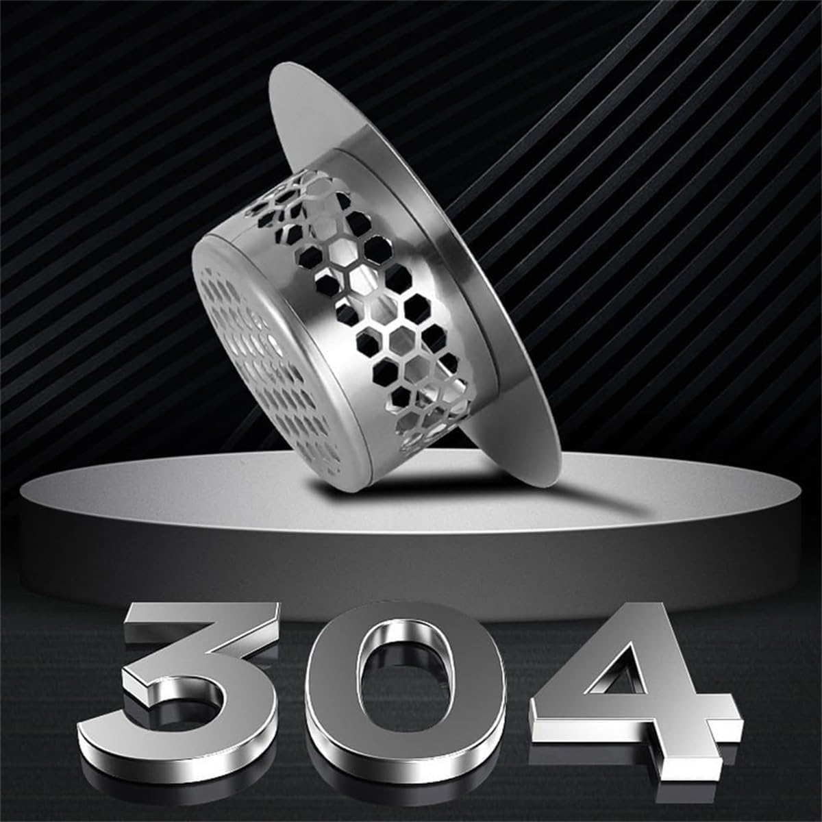 Drain Hair Catcher 0.98in 1.10in 1.30in 1.50in Stainless Steel Large Capacity Bathtub Strainer Anti-Clogging Bathroom Drain Cover for Bathtub Laundry Utility Sink(1.50in Long)