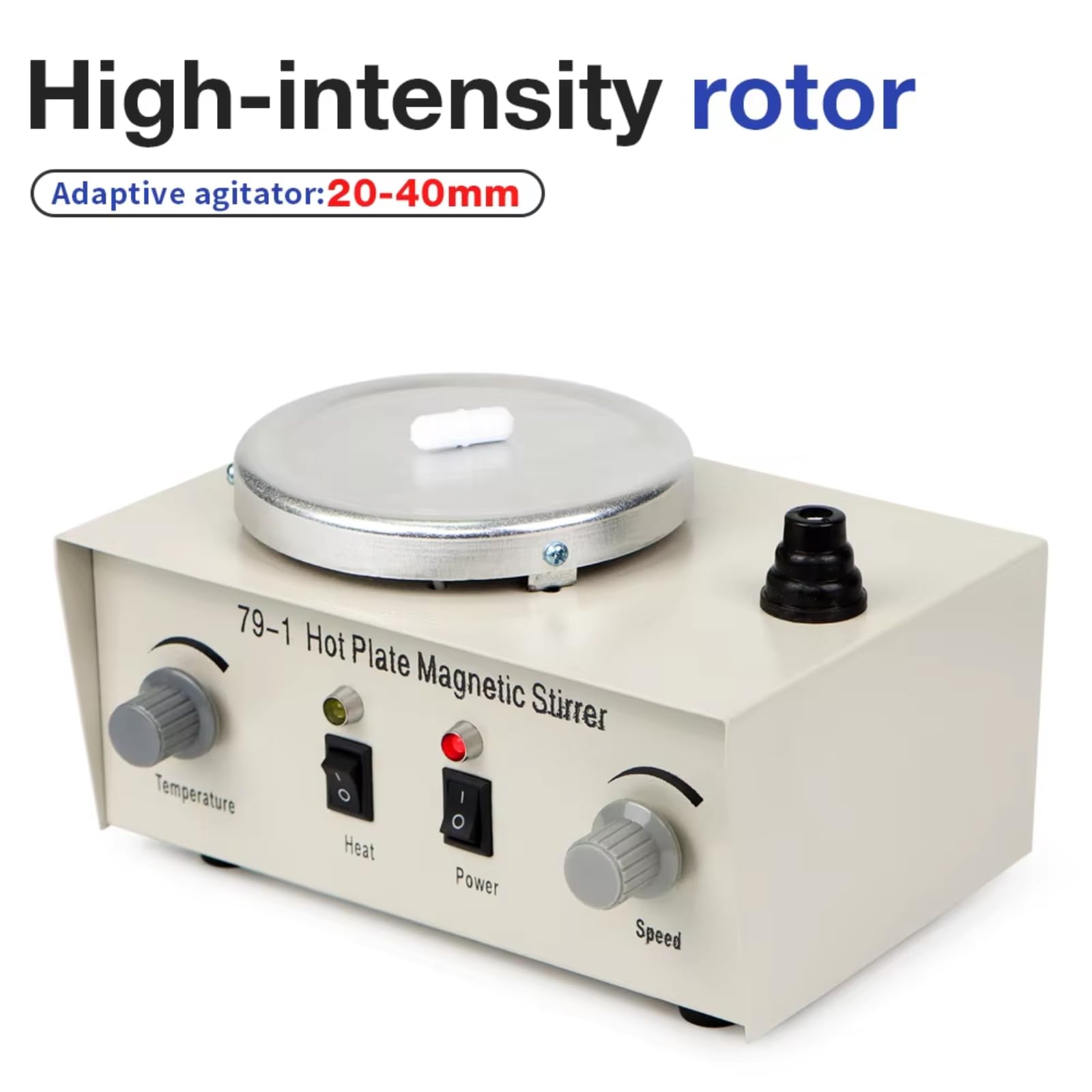 Magnetrührer Heizplatte mit Rührstäben, 1L Kapazität, 2400 U/min, maximale Temperatur 70.0 °C, ideal für Labormischungen