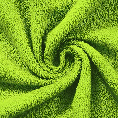 Image of Story@Home Navy 100% Cotton 450 GSMSet of 12 Face Towels, Green and Navy