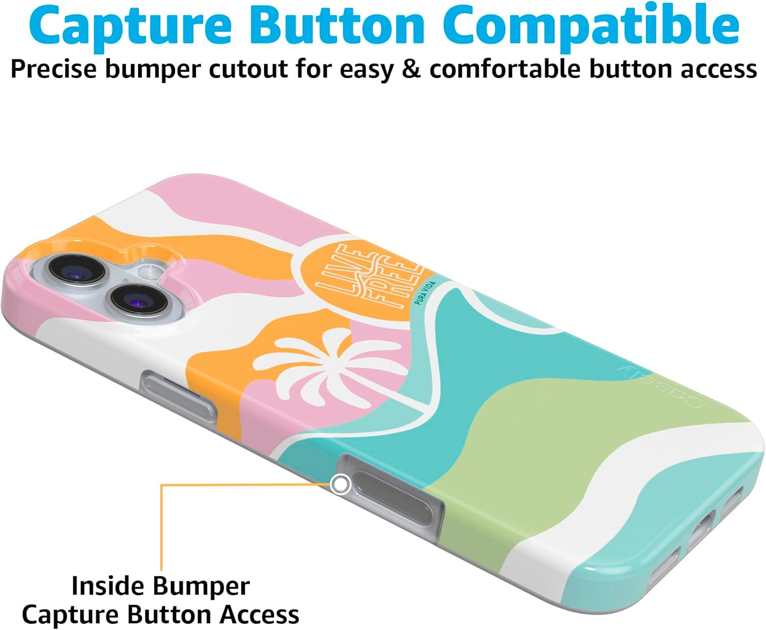 Casely iPhone 16 Case | Pura Vida | Tropical Dreams | Compatible with MagSafe | Classic Ultra Slim Design - Image 4