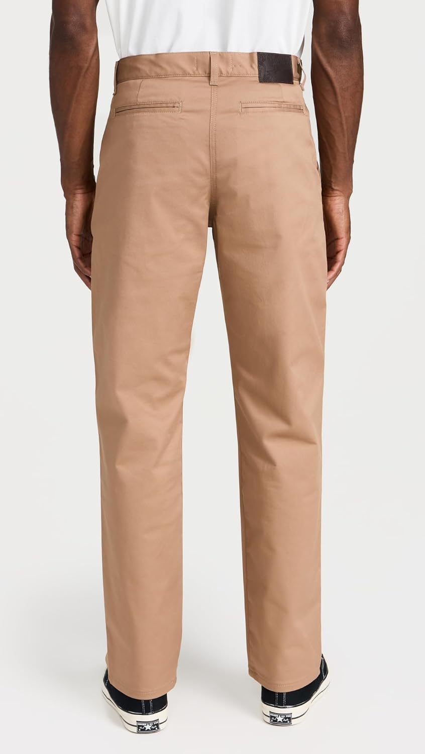 Naked & Famous Denim Men's Straight Chino Beige Stretch Twill Trousers - Image 3