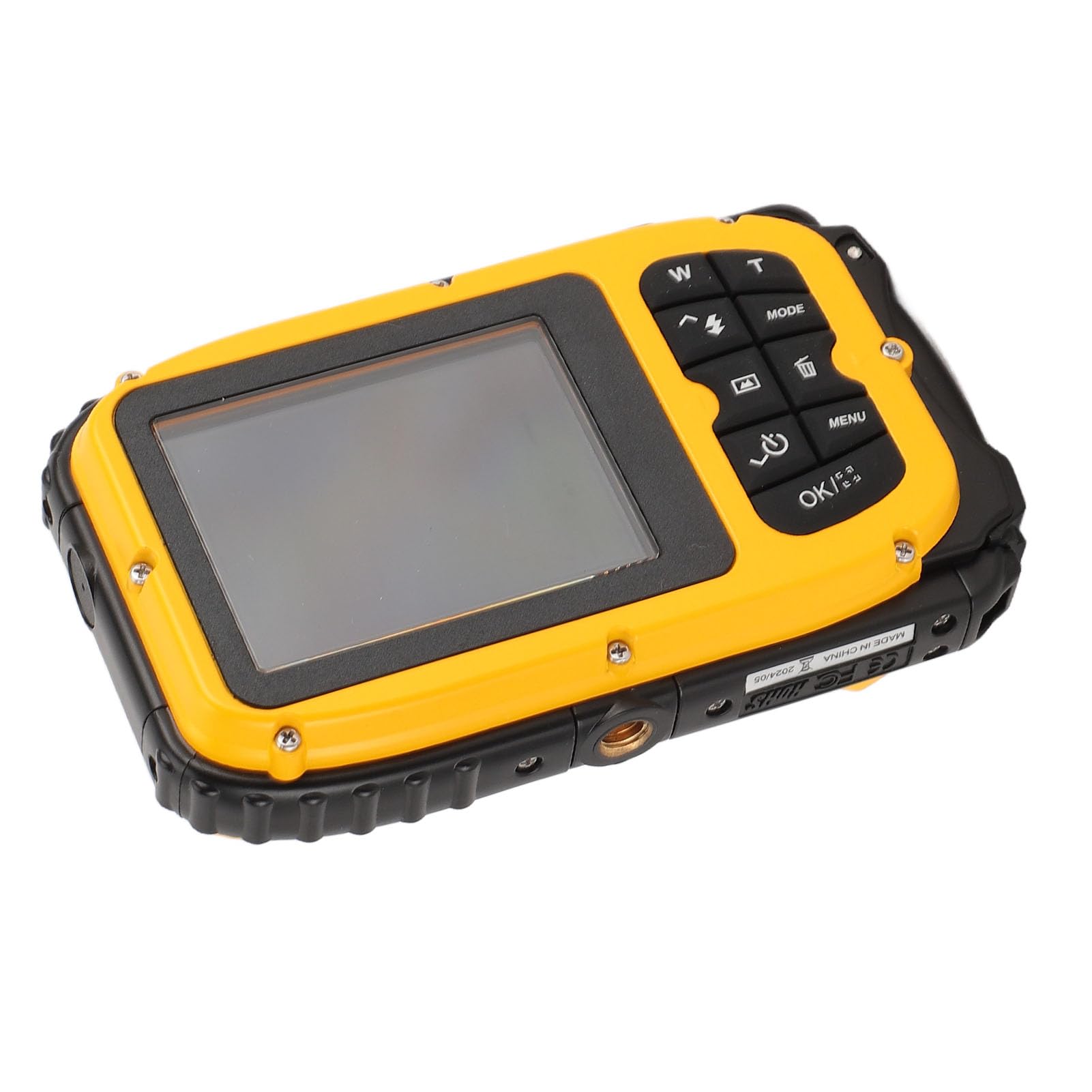 Kamera do nurkowania 1080P 48MP Antywstrząsowa 5m Wodoodporna kamera podwodna z 2,4-calowym kolorowym ekranem Karta pamięci 32G Autofokus 630mAh Rozpoznawanie twarzy (Żółty)