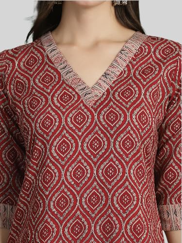 Pinkmint Women's Kurta Set Ll Cotton Printed Ethnic Set Ll Dupatta Set Ll Suit Set