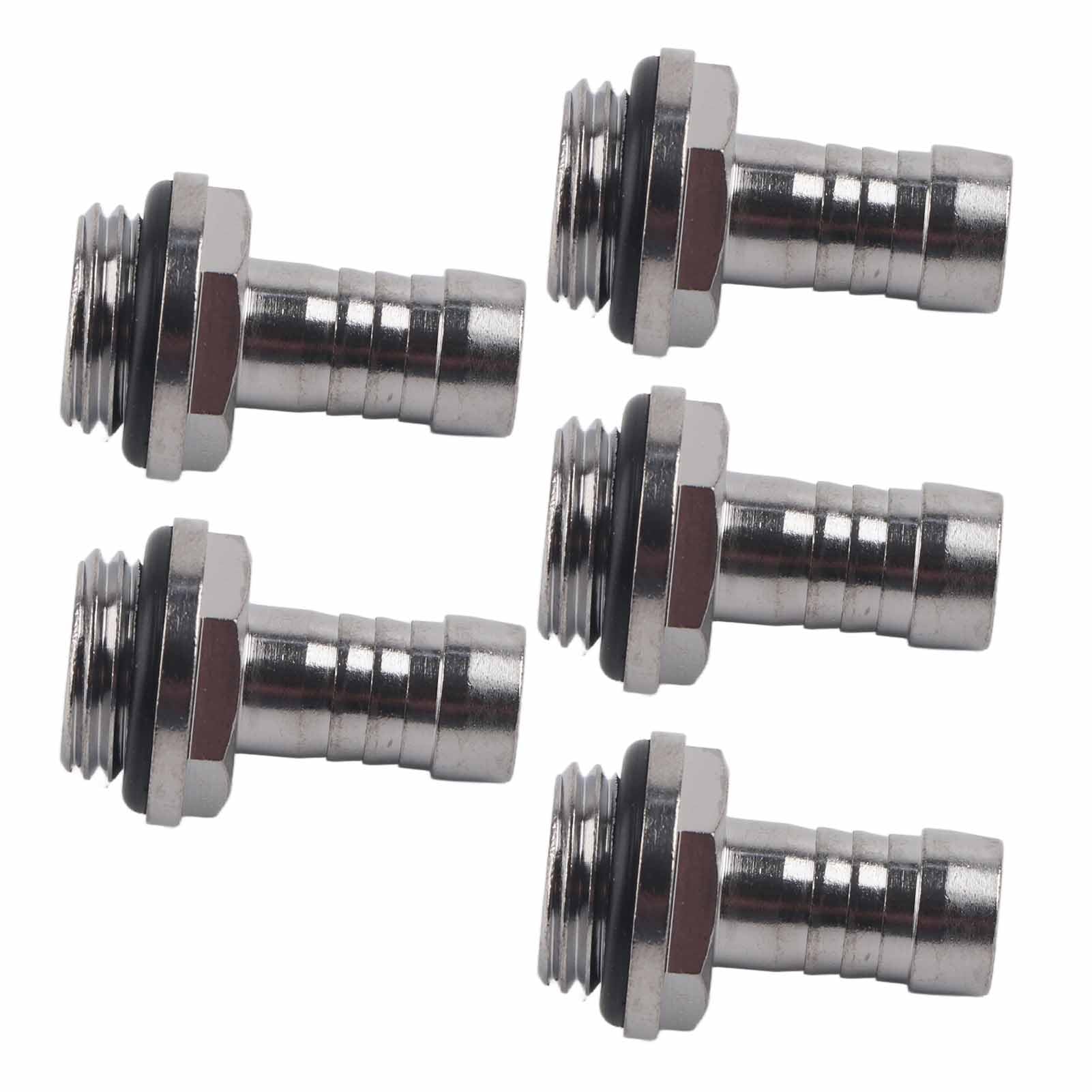 Lazmin PC-waterkoeling, 6 stuks Two-Touch Fitting G1/4-schroefdraad weerhaak fitting verbindingsbuis voor computerwaterkoelsysteem (11 mm