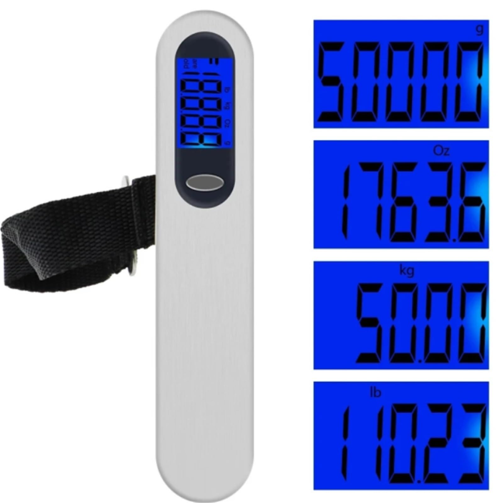 Pèse-bagages, Lot de 2 balances numériques portables LCD 50 kg 10 g, for bagages, valises, suspension à la main,pour valise de pesée
