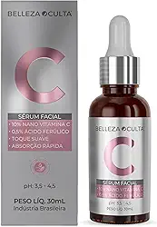 Serum Facial 30Ml Nano Vitamina C 10% + Ácido Ferúlico 0,5% - Belleza Oculta