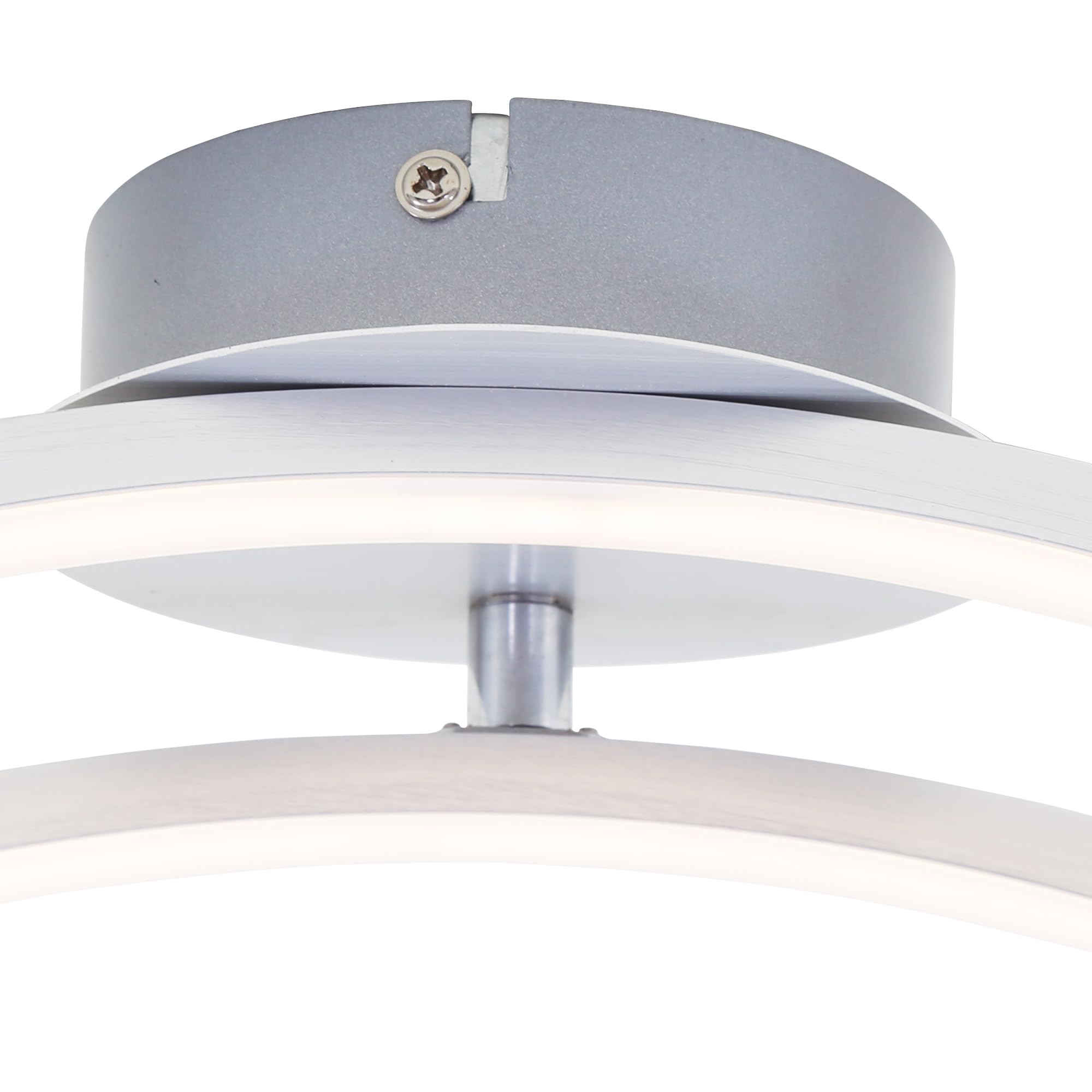 Briloner Leuchten LED Deckenleuchte,3165-029 Deckenlampe 2-flammig, 1.400 Lumen, 3.000 Kelvin (warmweiß), 18 Watt, Aluminiumfarbig, 782x120x110mm (LxBxH), 9 W, Aluminium Farbig