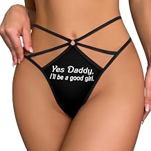BAIJIAOYUN BITE ME Sexy G-String for Women, Breathable T-back Panties Thongs Underwear Funny Gifts