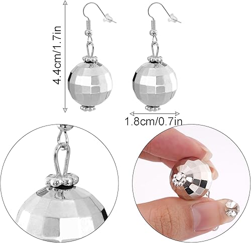 Miniatura 2 de Juego de accesorios de discoteca de los años 70 para mujer, bufanda de lentejuelas de discoteca con