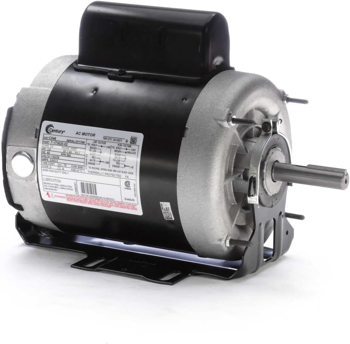 A.O. Smith C048 1/2 HP, 900 RPM, 1 Speed, 115/230 Volts, 6.6/3.3 Amps, 1 Service Factor, 56Z Frame, Auto Protector, TEAO Enclosure Farm Duty Motor