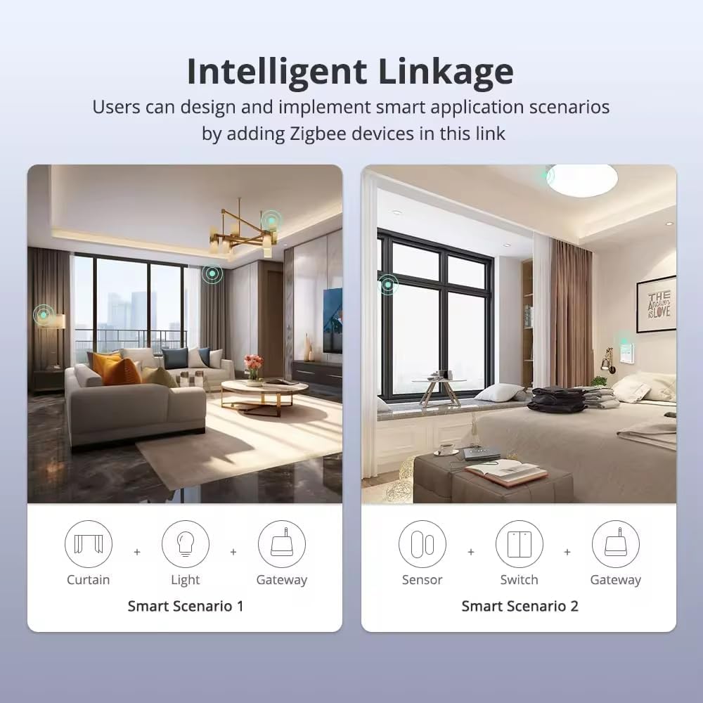 BENEXMART ZigBee Hub / bramka przewodowa, pilot zdalnego sterowania WiFi Smart Home Bridge, Zigbee Hub inteligentne łączenie, inteligentne urządzenia, asystent Google, sterowanie głosowe, praca z