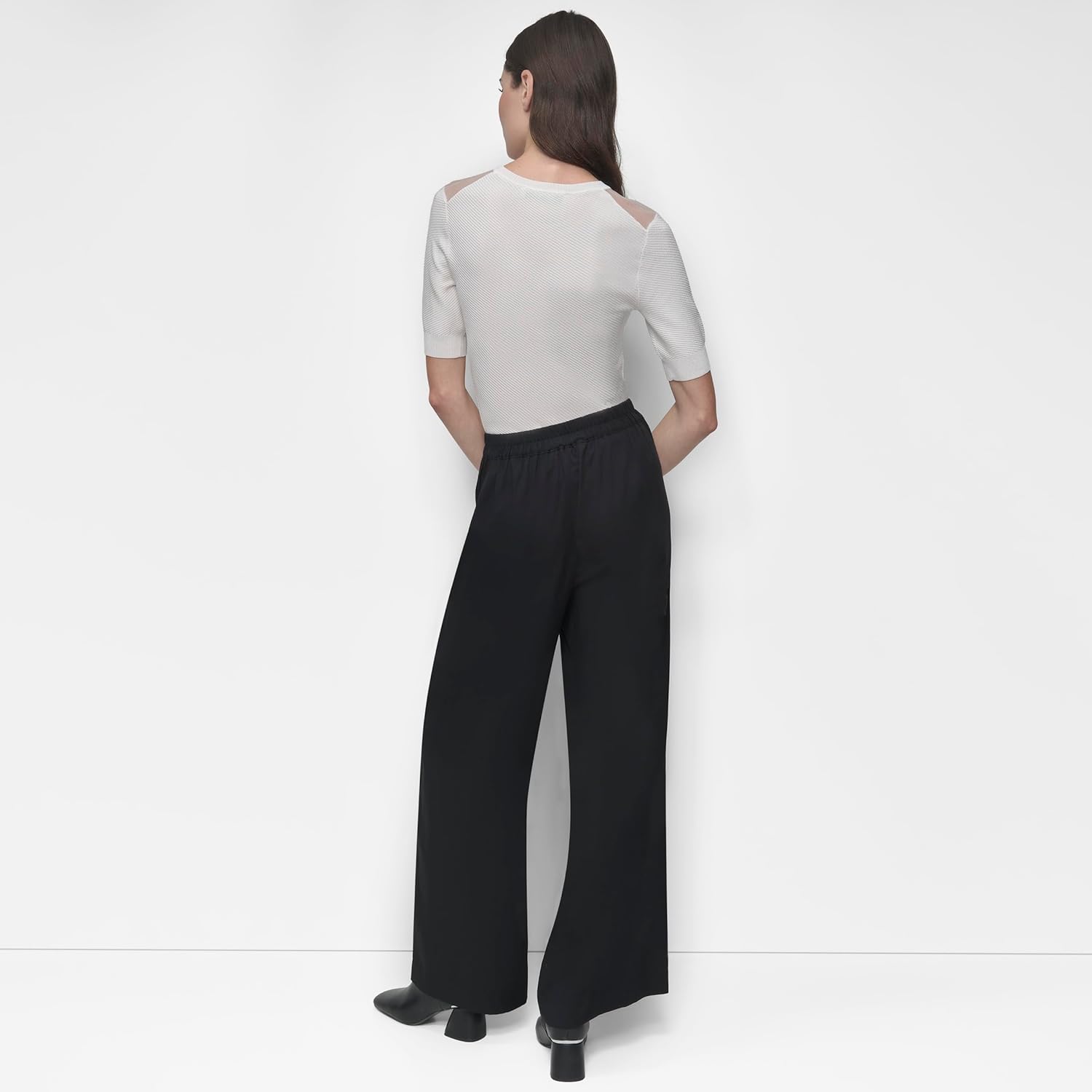 DKNY(ディーケーエヌワイ) パンツPull on Twill Wide Leg Pantレディース