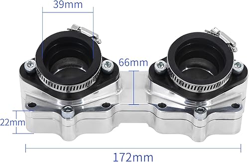 Miniatura 3 de Colectores de admisión Billet Botas Reemplazar para Yamaha Banshee Keihin Mikuni 33 34 1.378 in